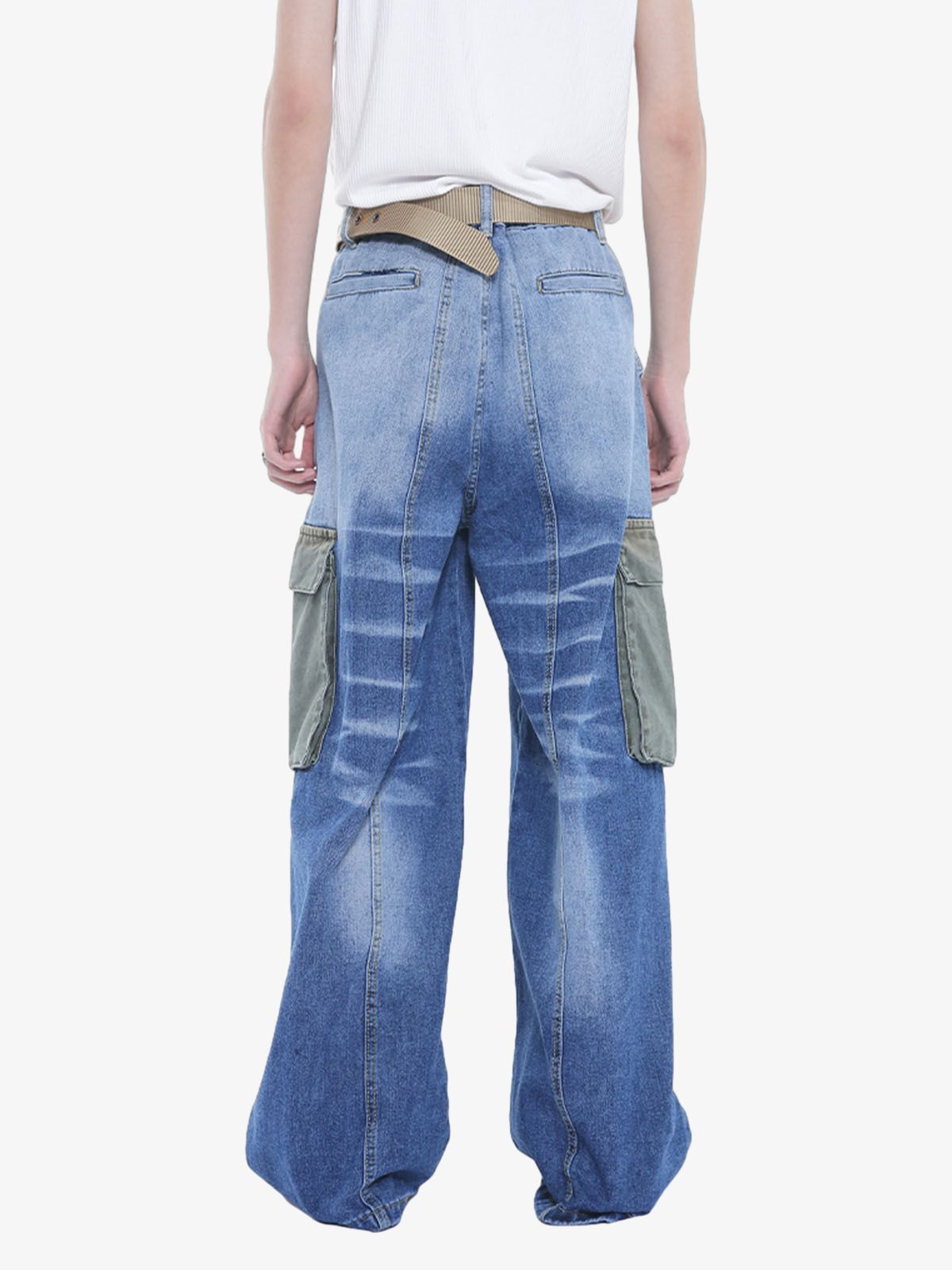 Homemade Large Pocket Cargo Jeans