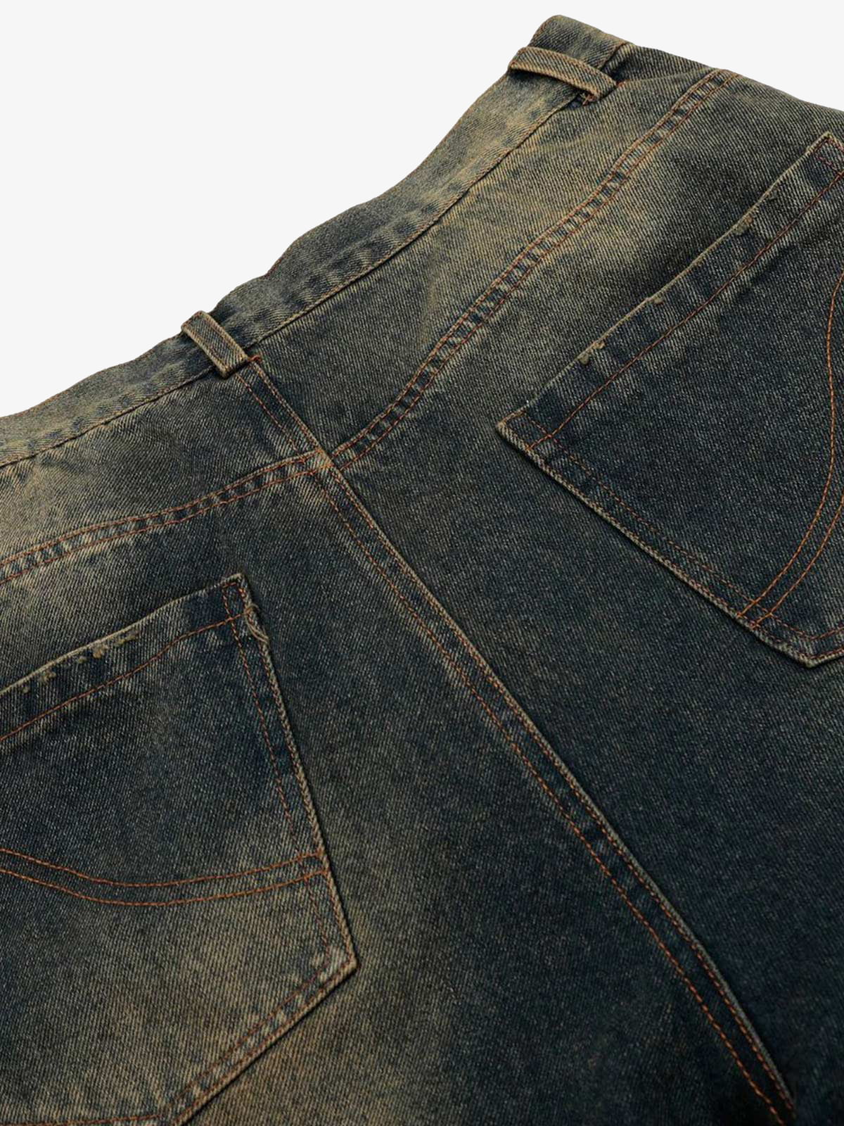 Classic Vintage Washed Denim Jort