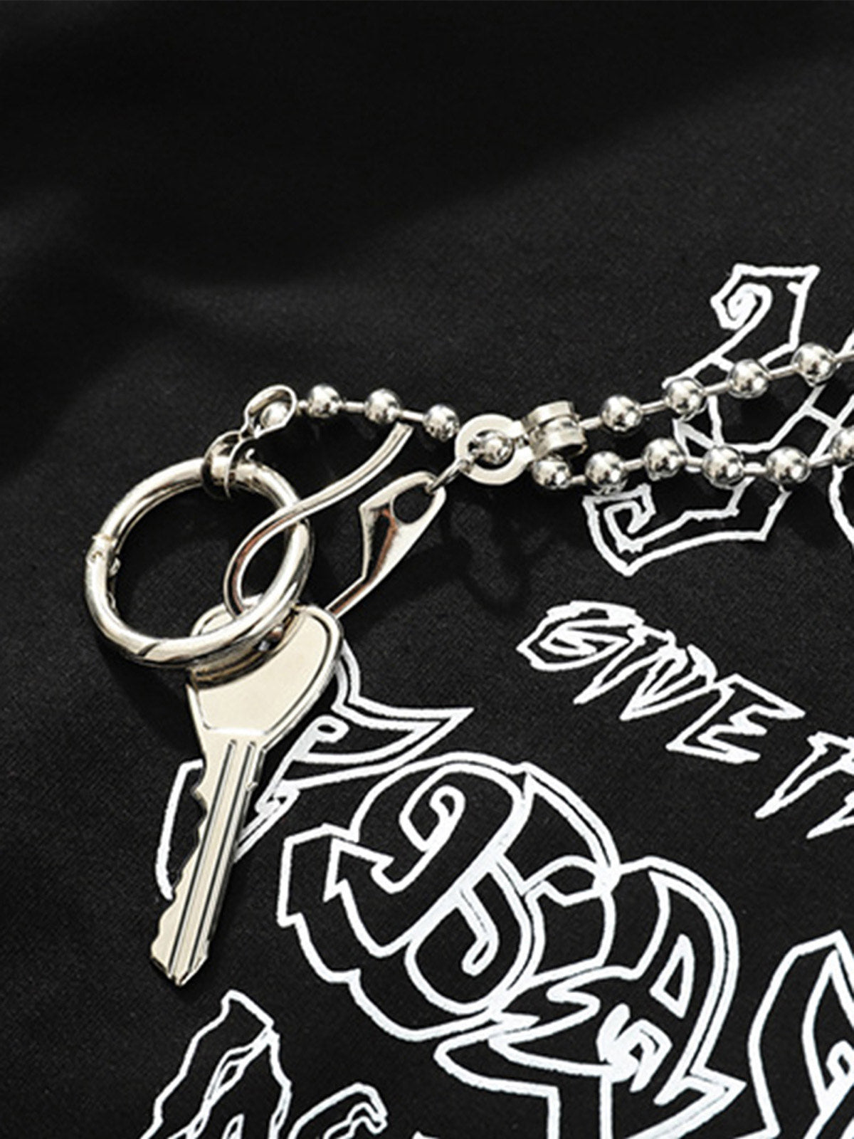 Chain Decorated Oversized T-Shirt