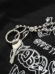 Chain Decorated Oversized T-Shirt