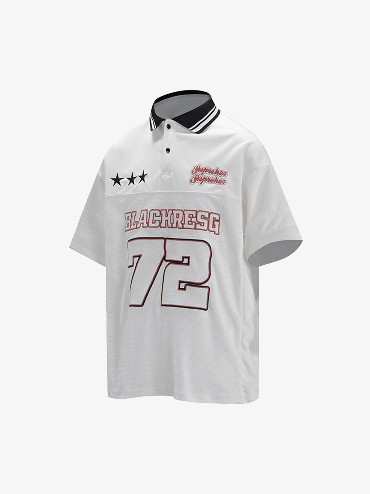 Retro Sports Jersey Polo Shirt