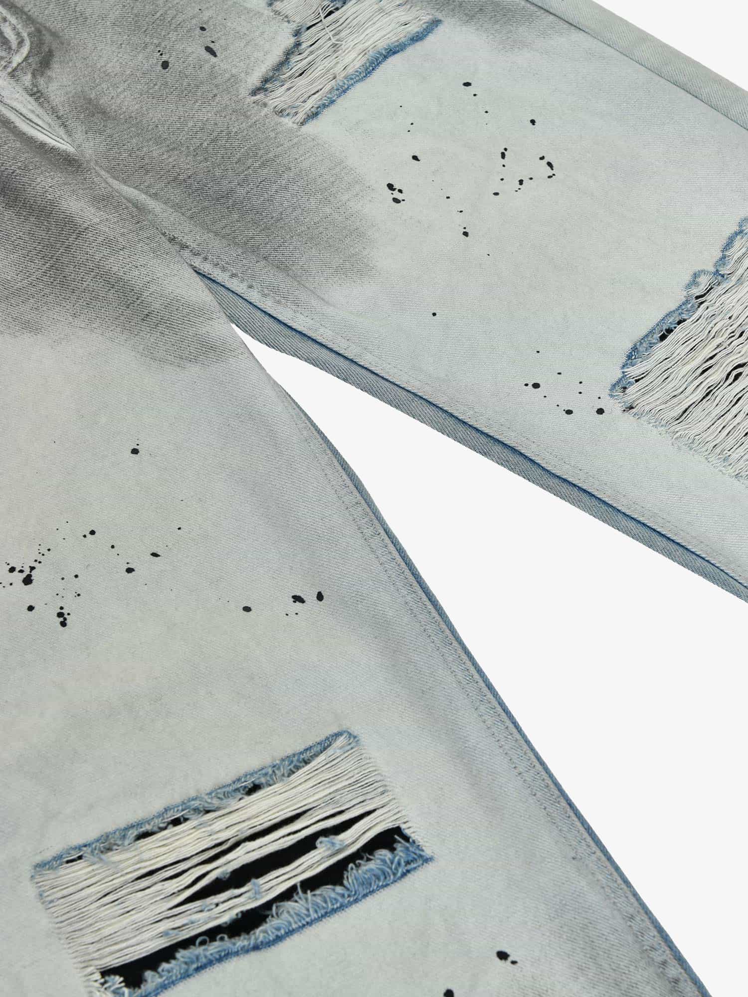 High Street Distressed Washed Ripped Jeans