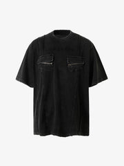 Vintage Washed Multi-Pocket T-Shirt