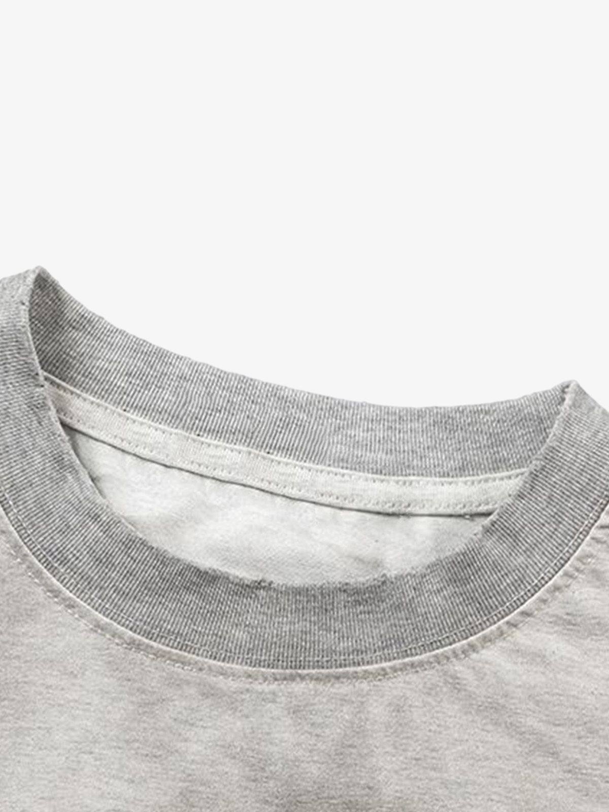 Camouflage Faux Two-piece Jersey Long Sleeve T-shirt