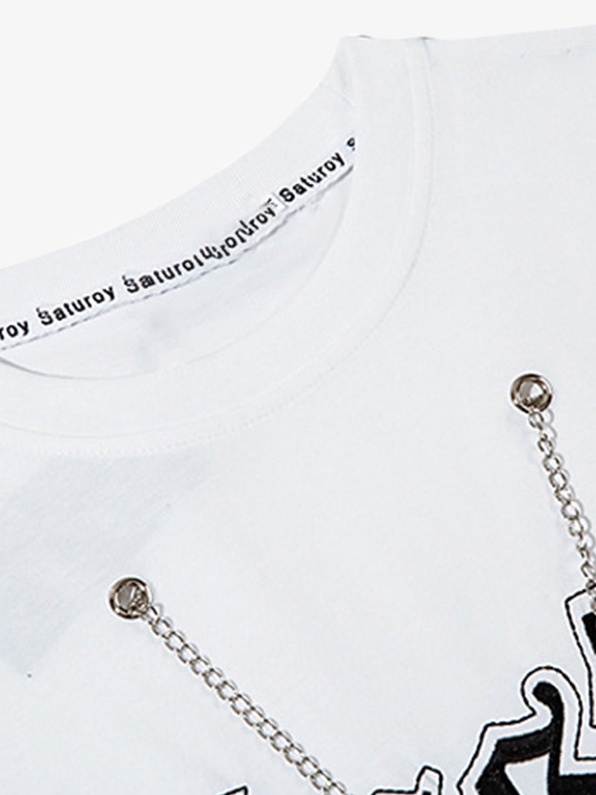 Graphic Letter Chain Vest