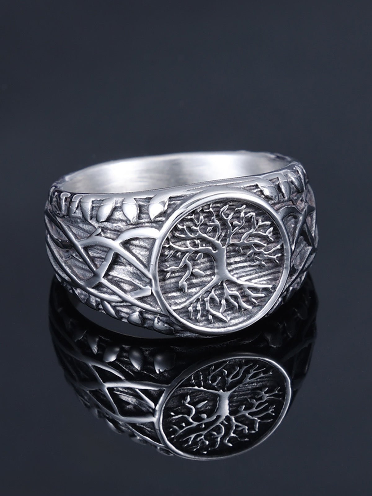 Tree Of Life Vine Stainless Steel Ring
