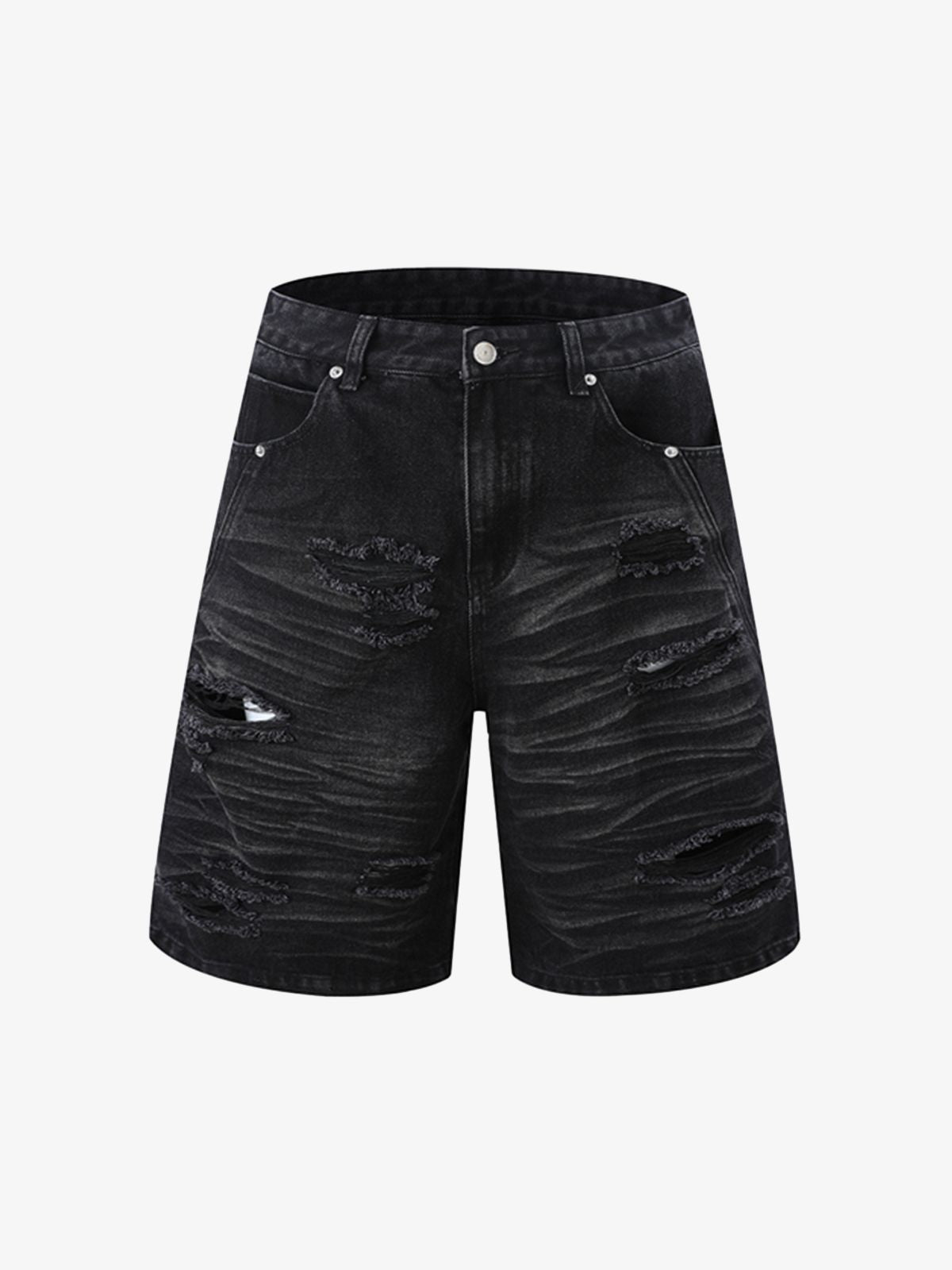 Distressed Washed Distressed Denim Set