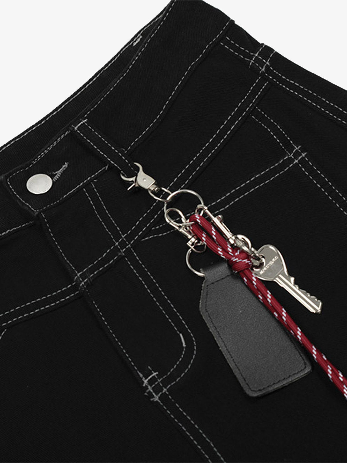 Denim Welt-Embellished Cargo Jorts