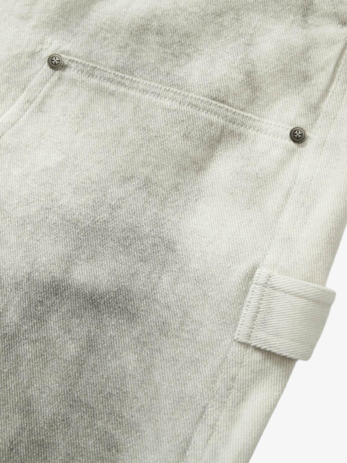 Washed Tie-Dyed  White Work Pants