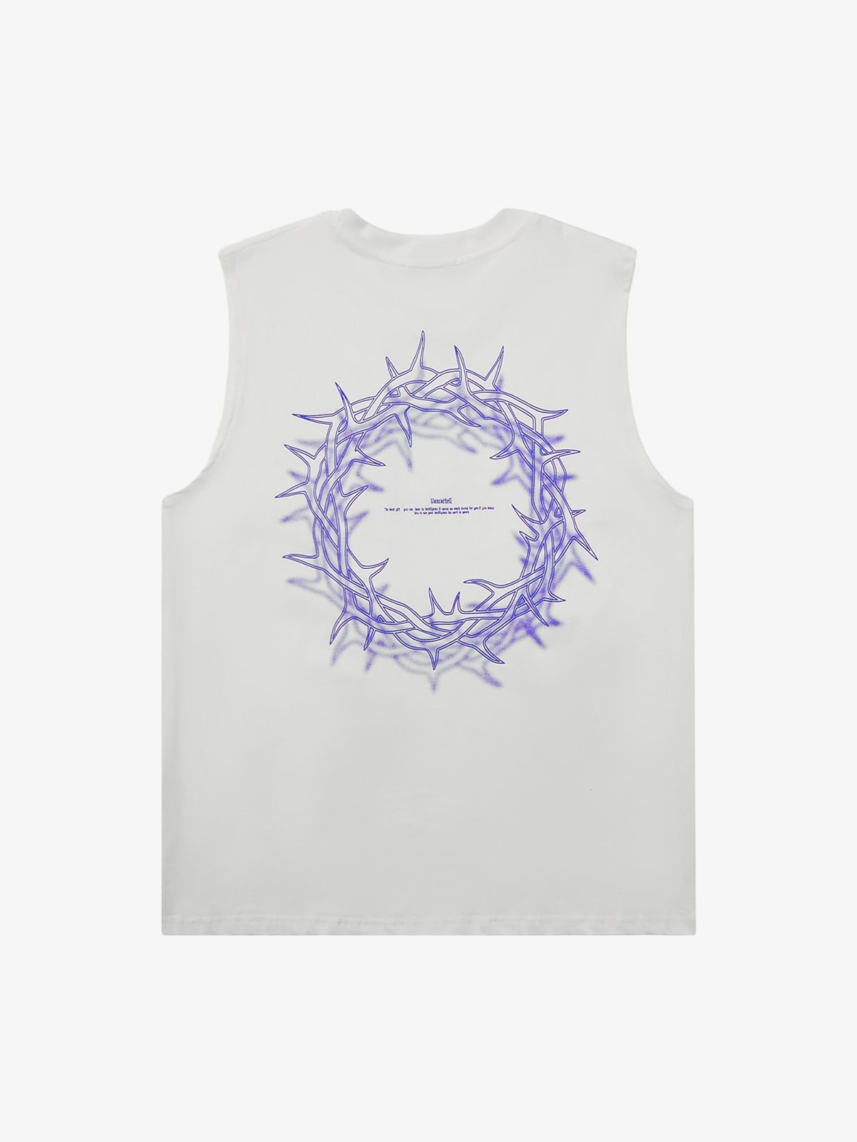 Thorn Ring Retro Font Street Rap Sleeveless Vest