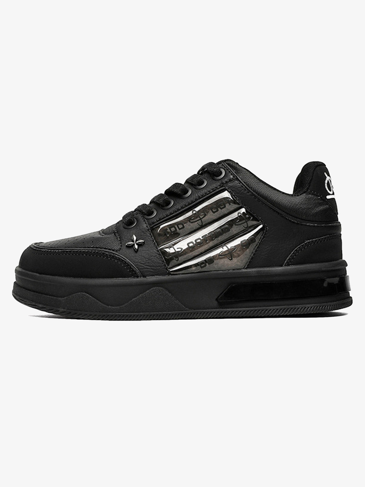 Dark Embroidered Letters Skate Shoes