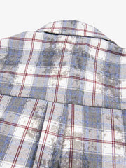 Retro Cleanfit Patch Embroidered Plaid Shirt