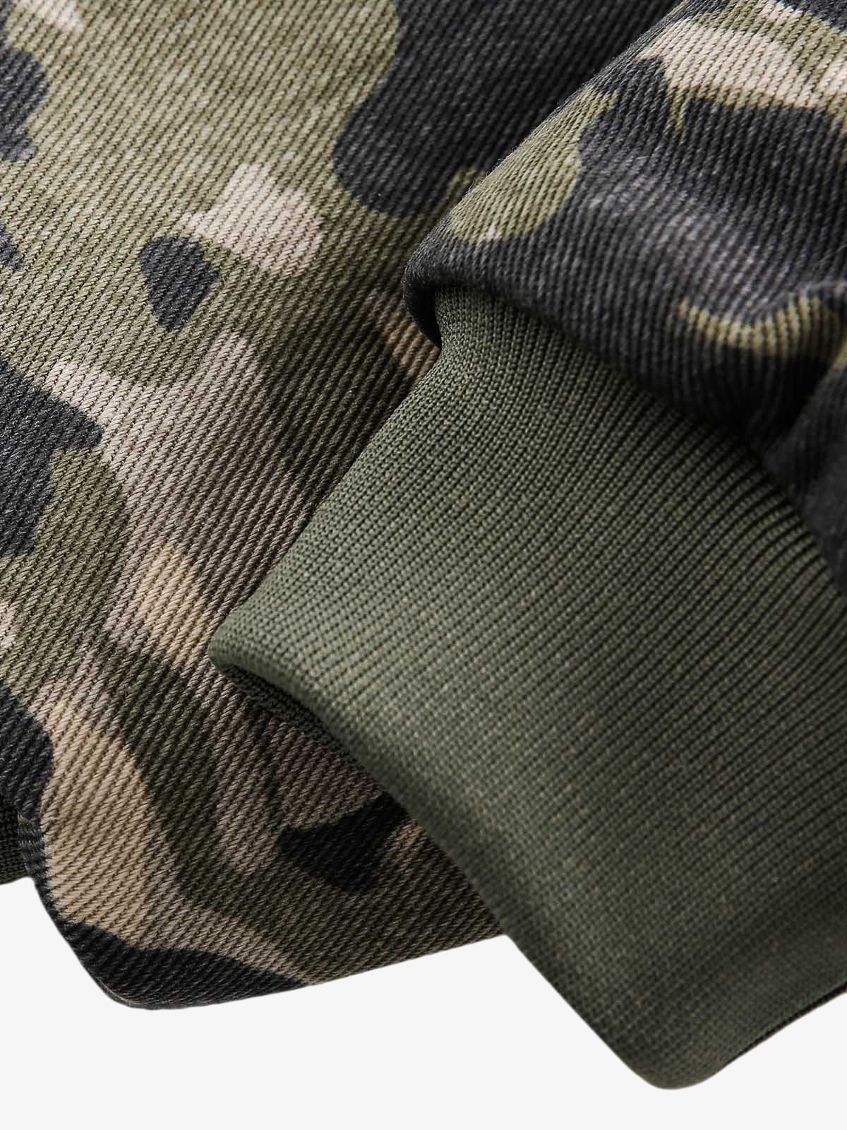 Camouflage Fur Hooded Jacket