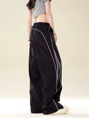 Retro Color Matching Casual Pants