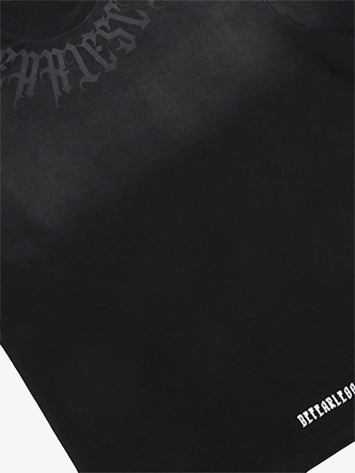 Retro Gradient Letter Printed Washed Oversize T-Shirt