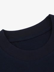 Retro Contrast Color Stitching Embroidered Letter Jersey T-shirt