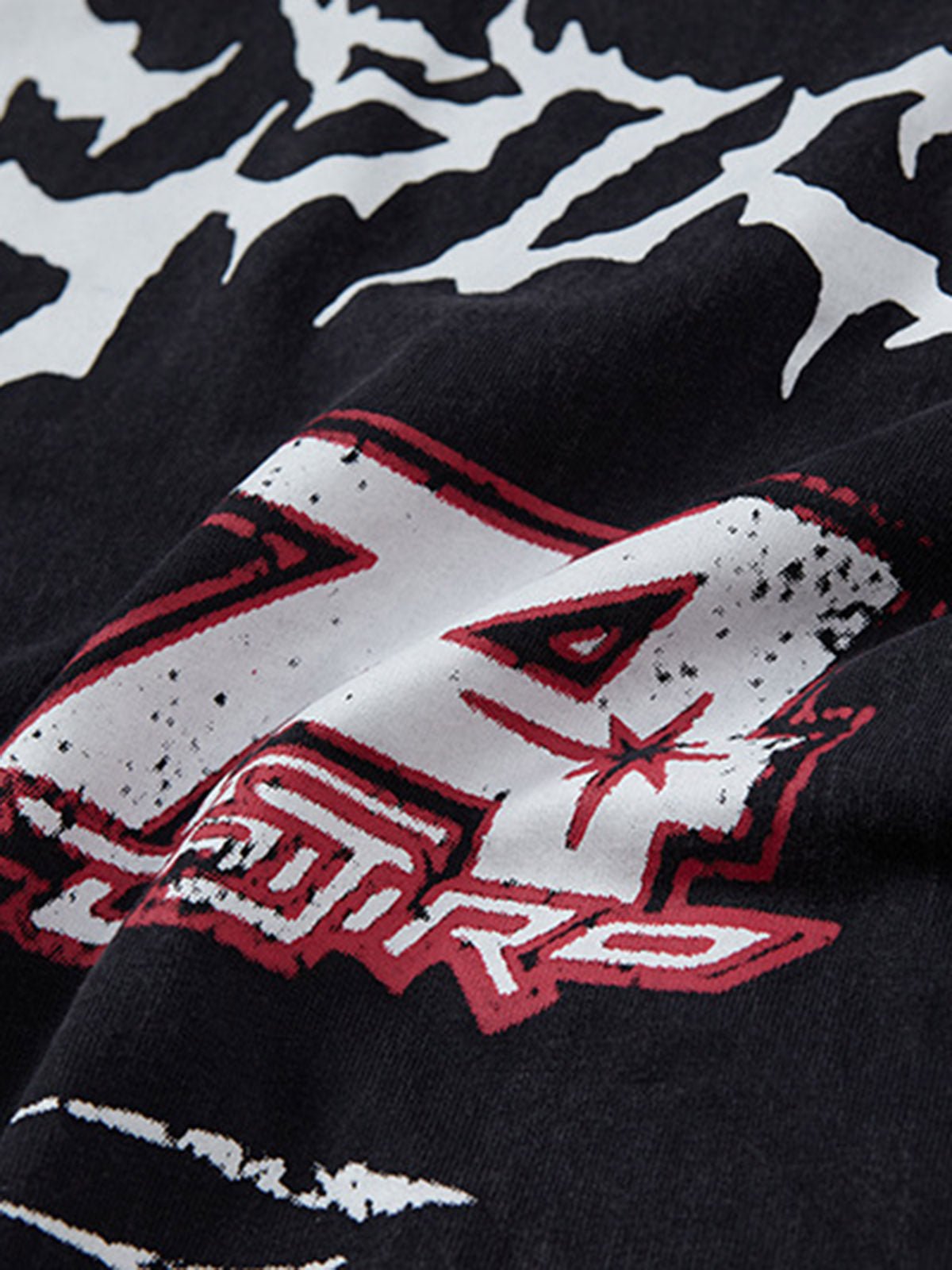 Retro Washed Letter Print Vest