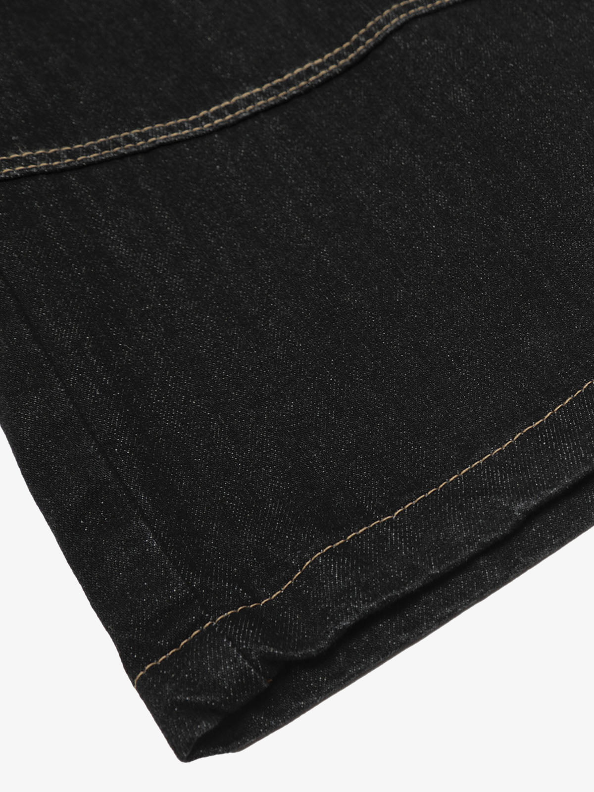 Contrast Stitched Patch Pocket Denim Jorts