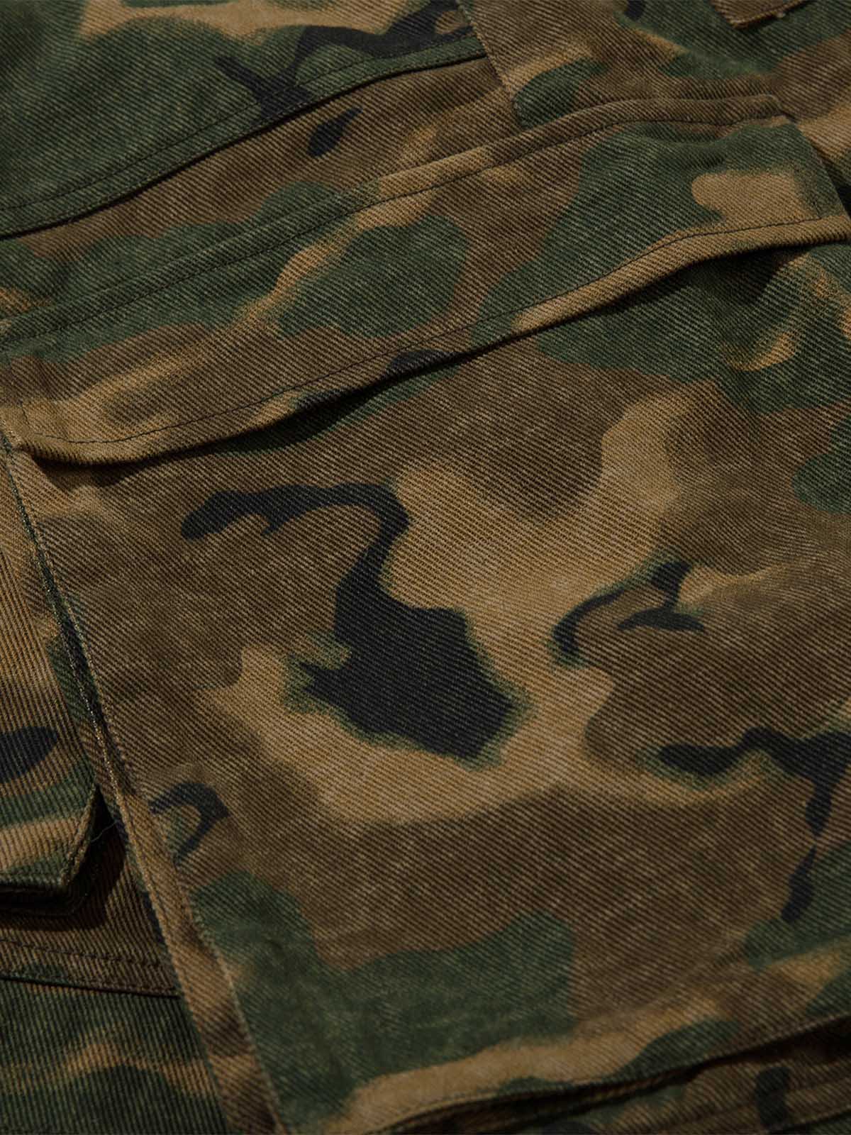Street Camouflage Multi Pocket Cargo Pants