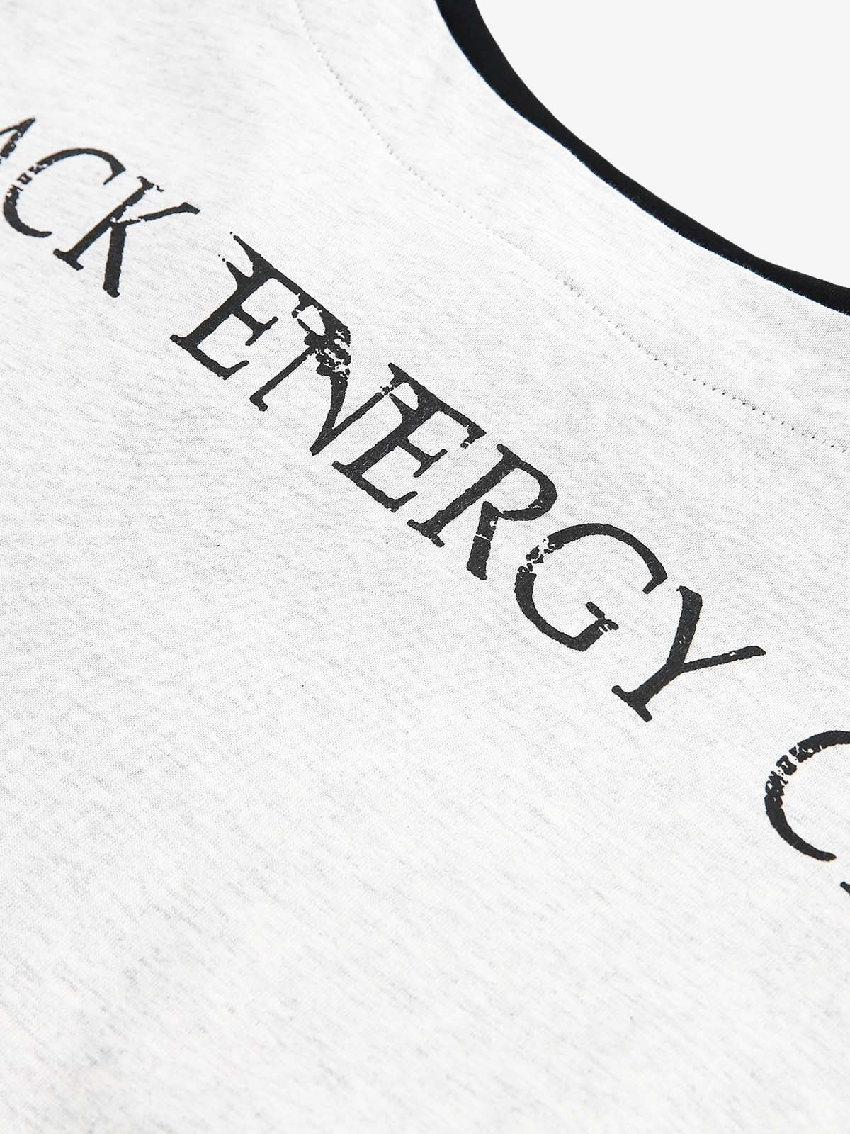 Retro Portrait Print Faux Two-Piece Long Sleeve T-Shirt
