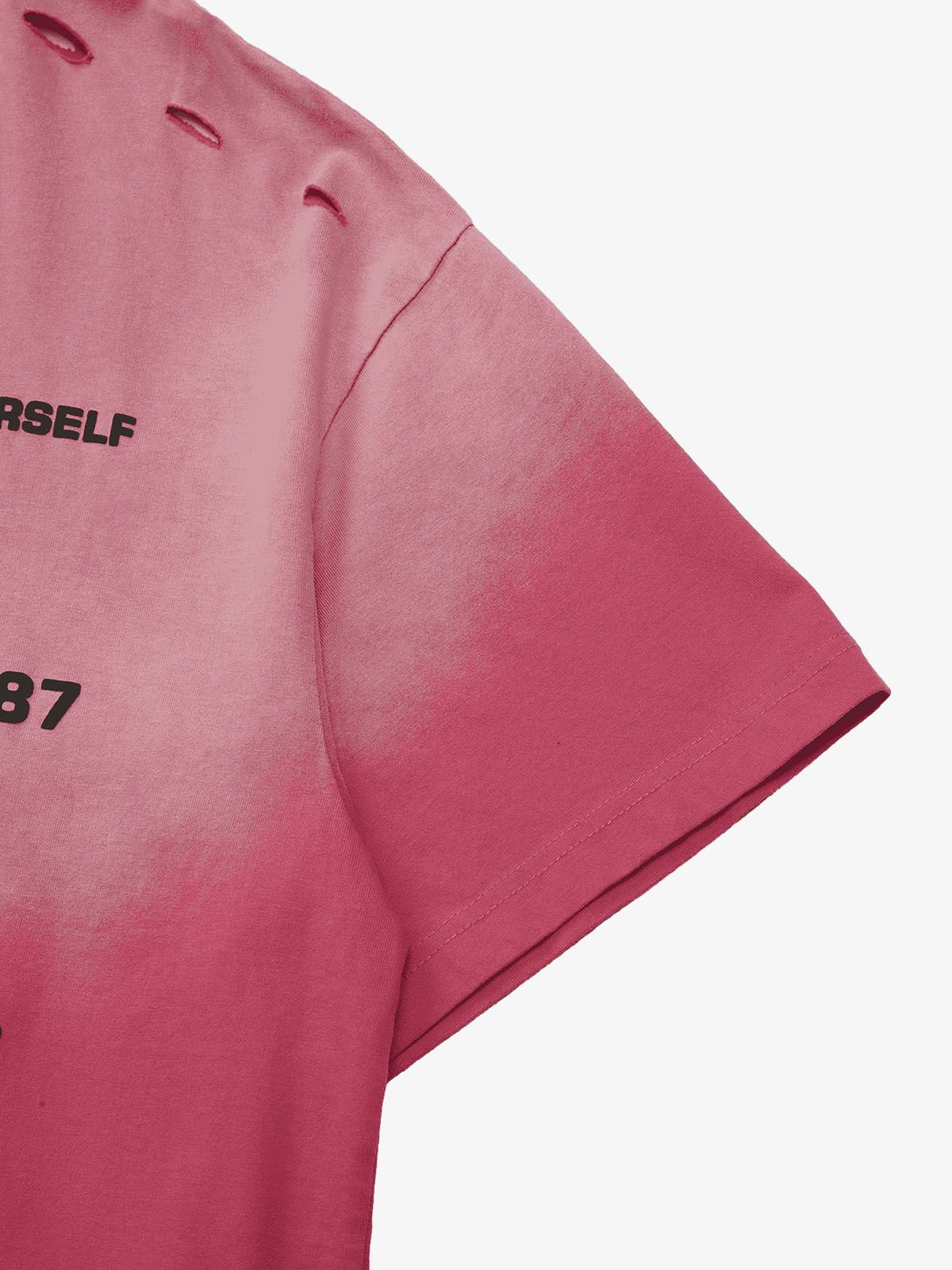 High Street Gradient Design Hole T-shirt