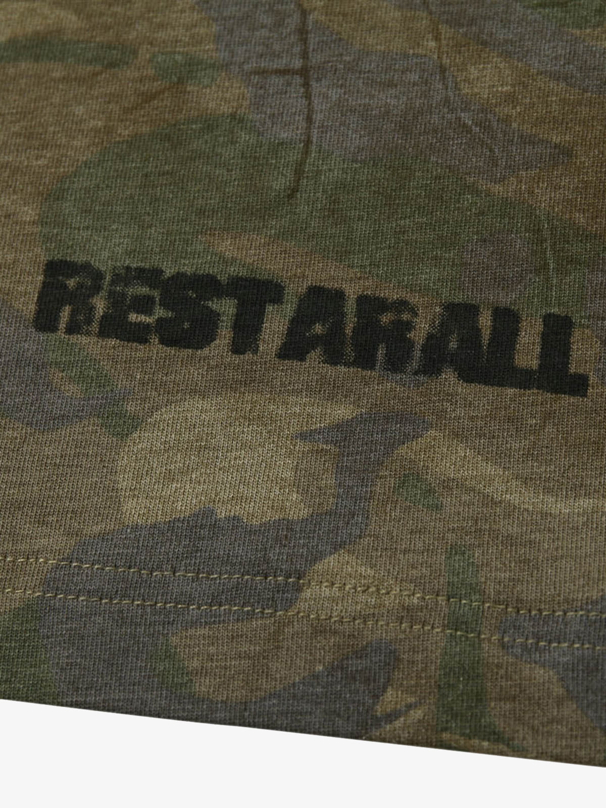 Camouflage Spliced Faux Two-Piece Long-sleeve T-shirt