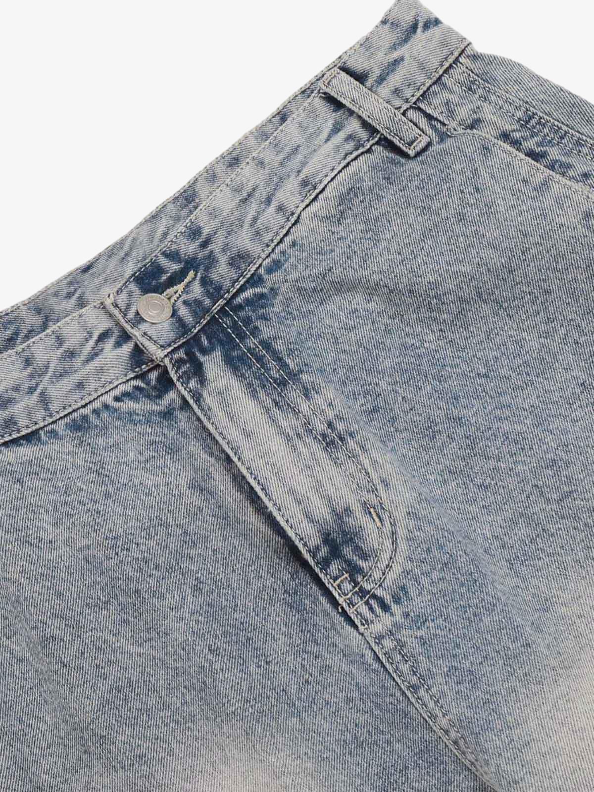 Distressed Baggy Barrel Jeans