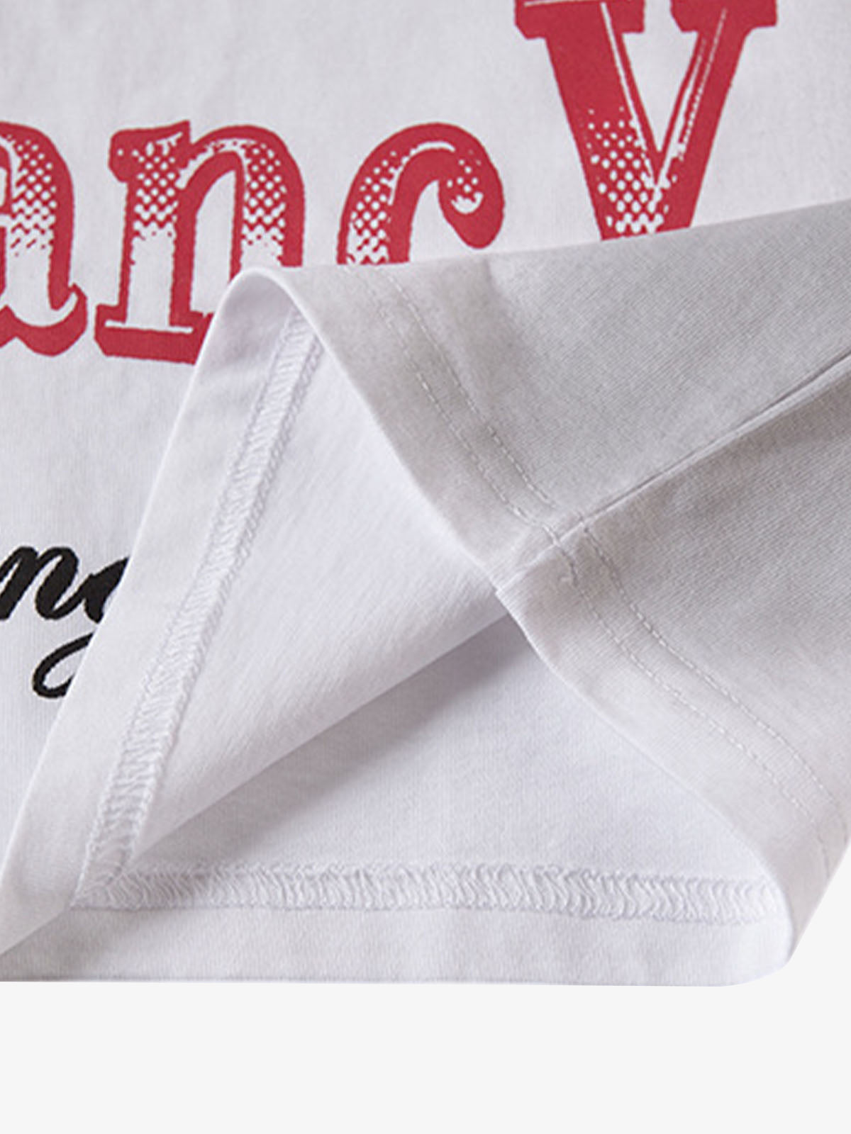 Spray- Painted Letter Print Necklace Vest