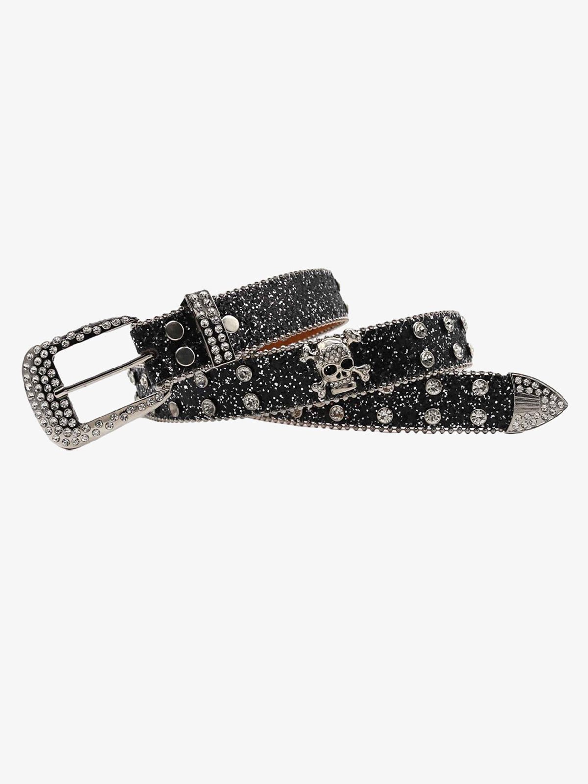 Rhinestone Skull Belt