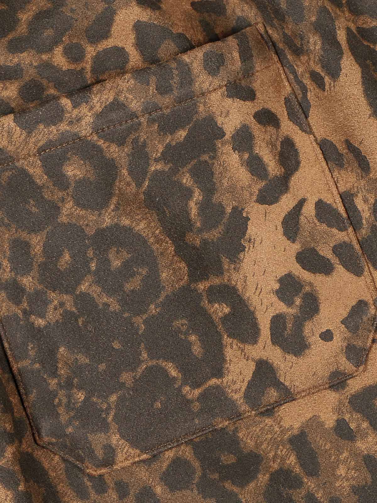 French Terry Cheetah Print Suede Tracksuit