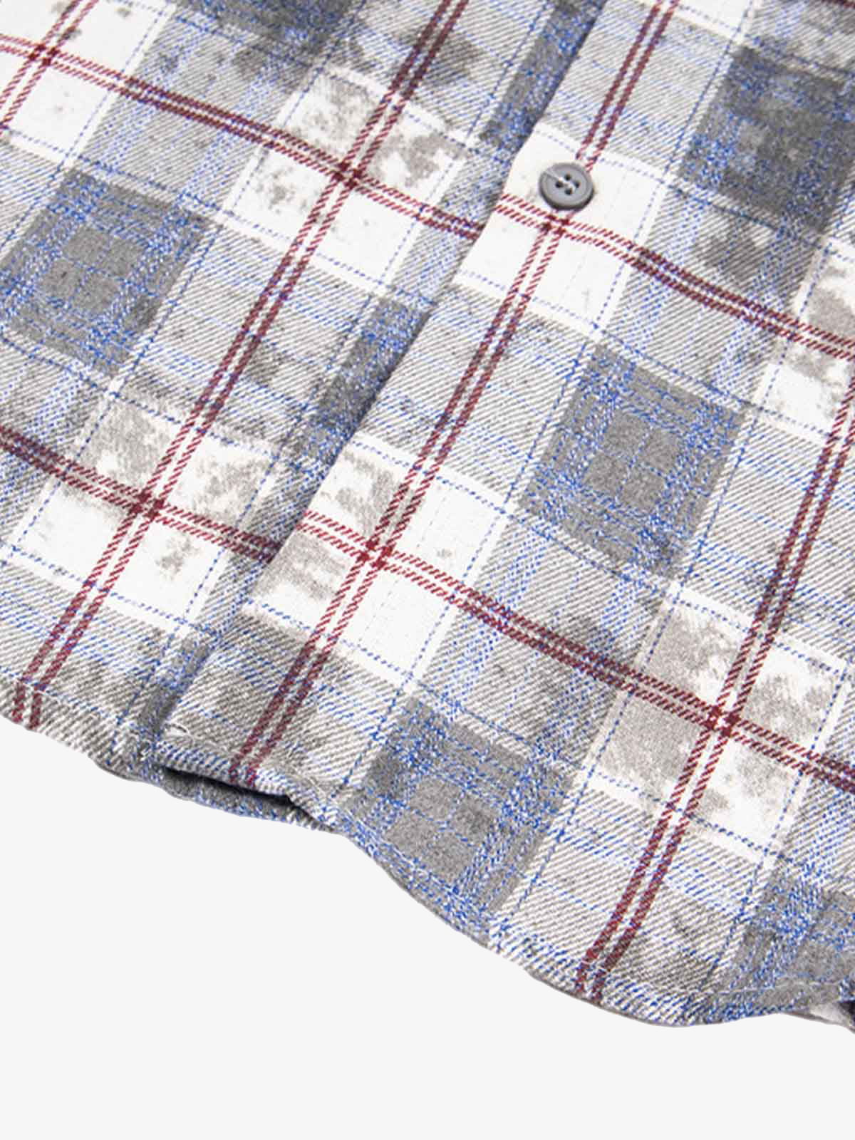 Retro Cleanfit Patch Embroidered Plaid Shirt