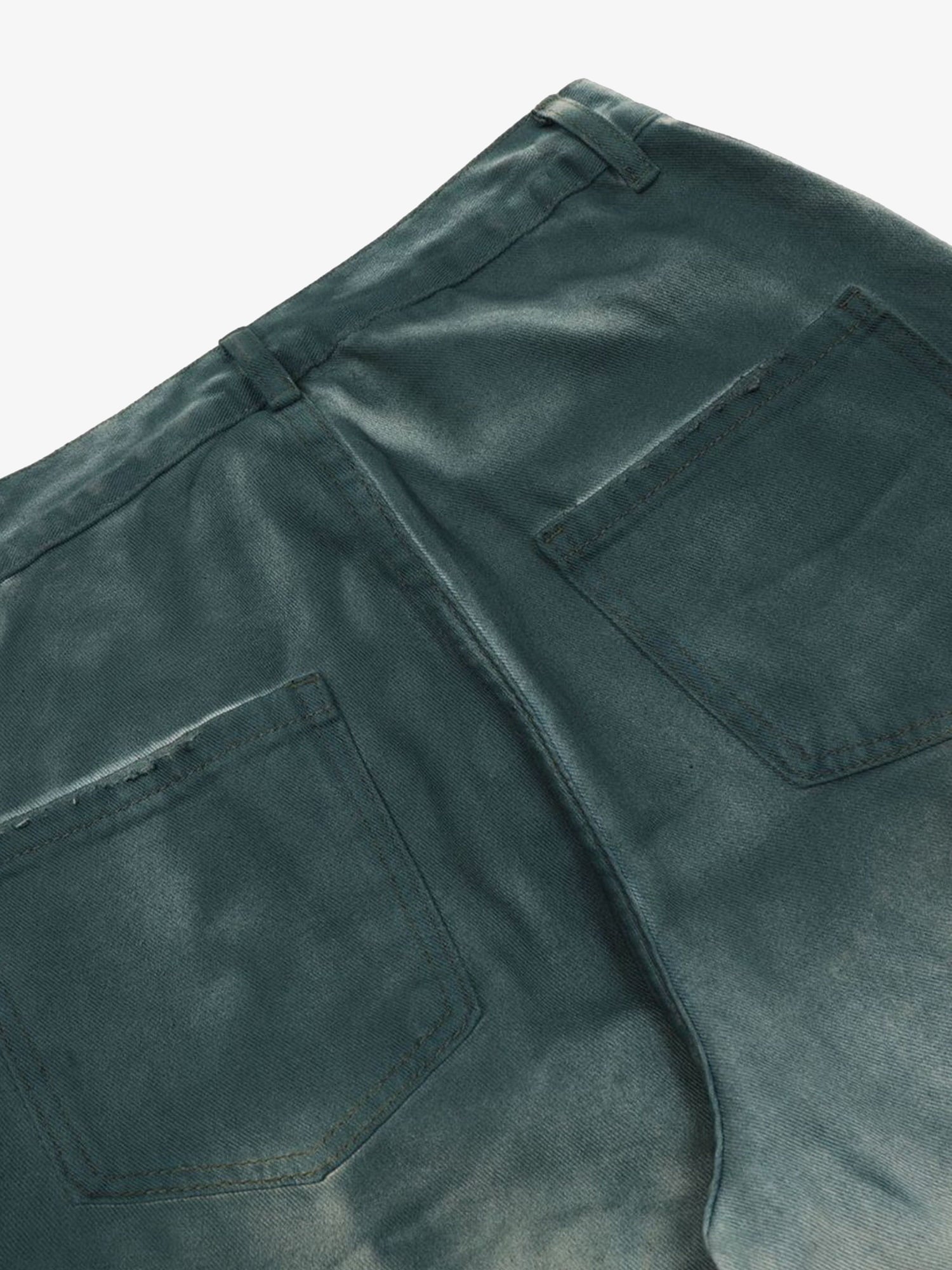 Gradient Dip Dye Wash Multi-Pocket Cargo Jeans