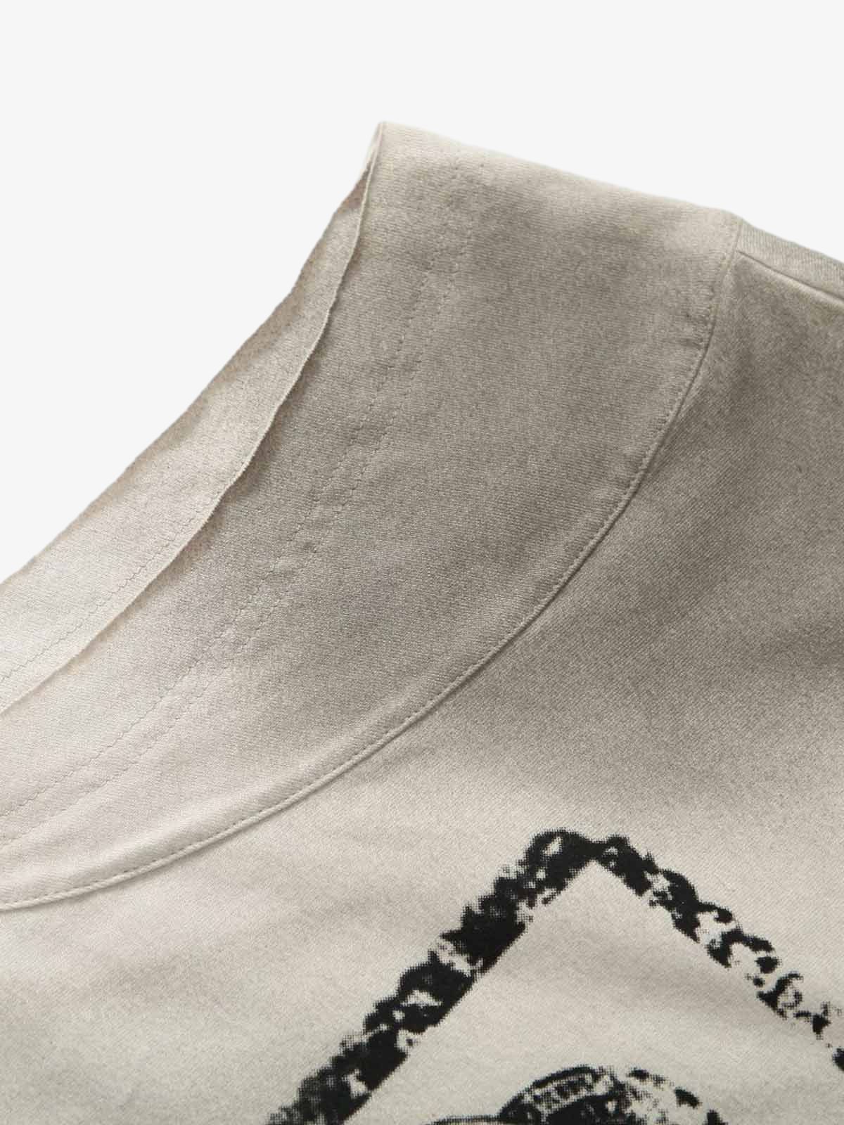 Vintage Washed Graphic Distressed Vest