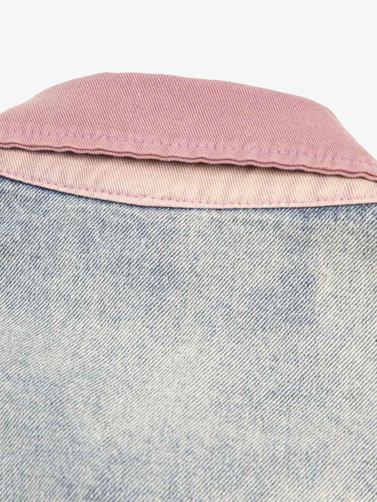 Embroidered Patch Denim Shirt