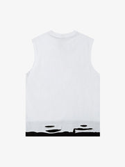 Graphic Letter Chain Vest