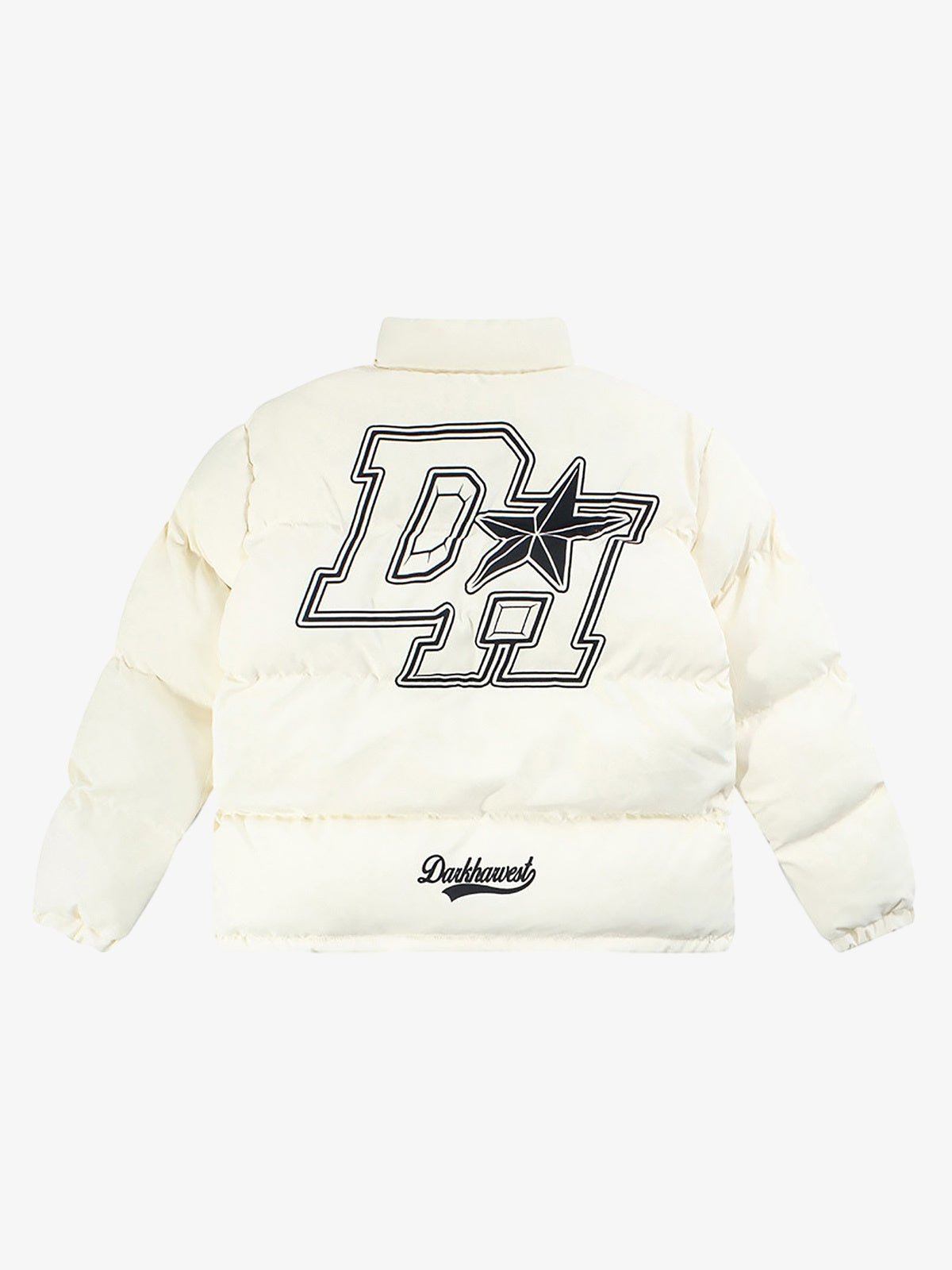 Retro Letter Print Down Jacket