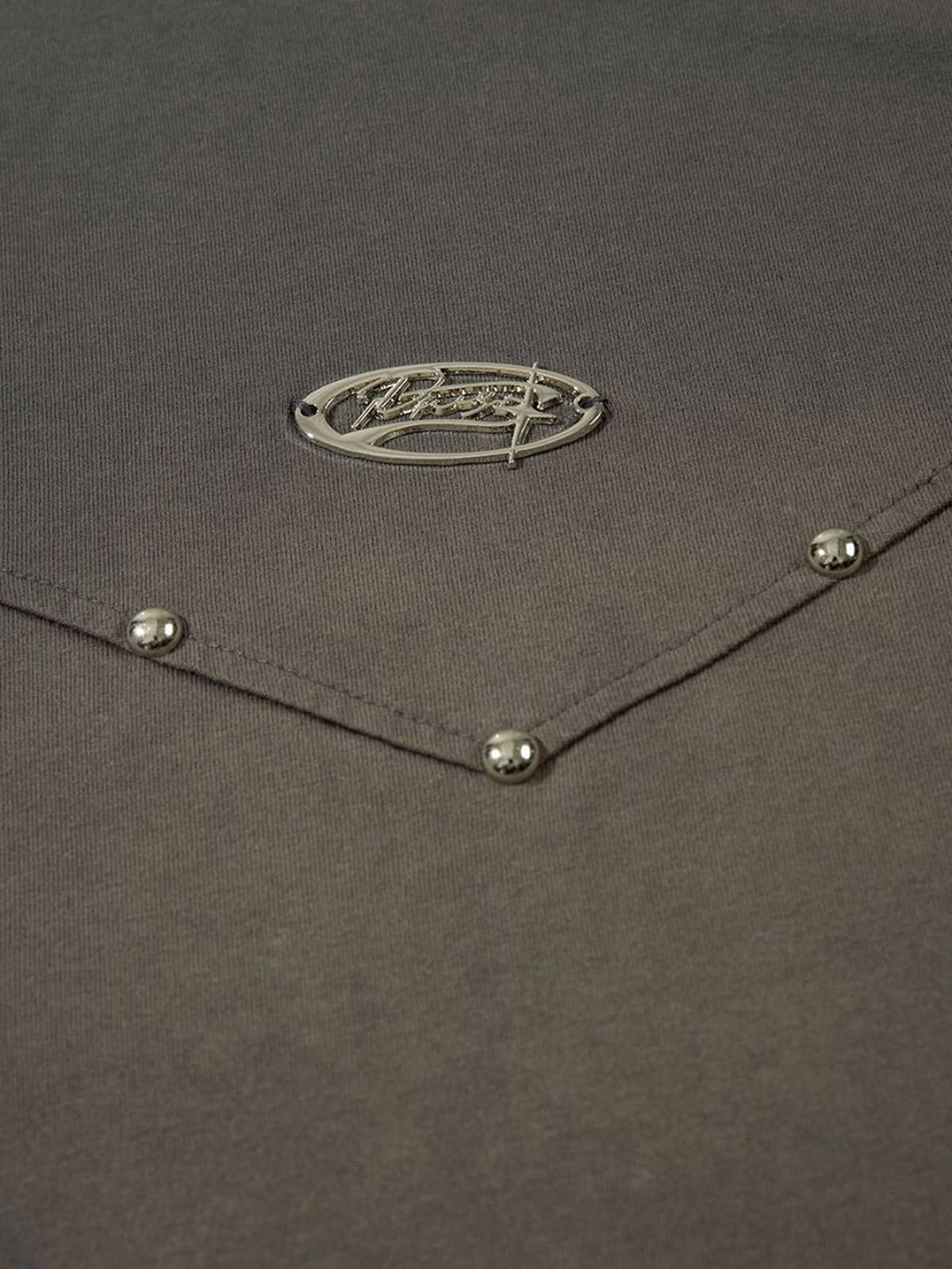 Vintage Washed Stitching Rivets T-shirt