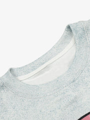 Washed Lettering Print Long Sleeve T-shirt
