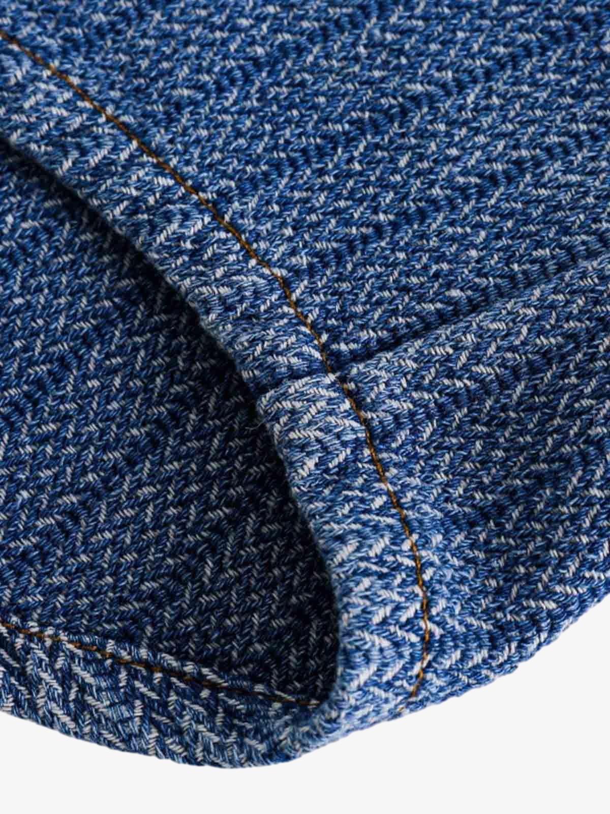 Gradient Denim Short-Sleeve Shirt