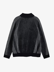 Stand Collar Cardigan Zip Up Sweater