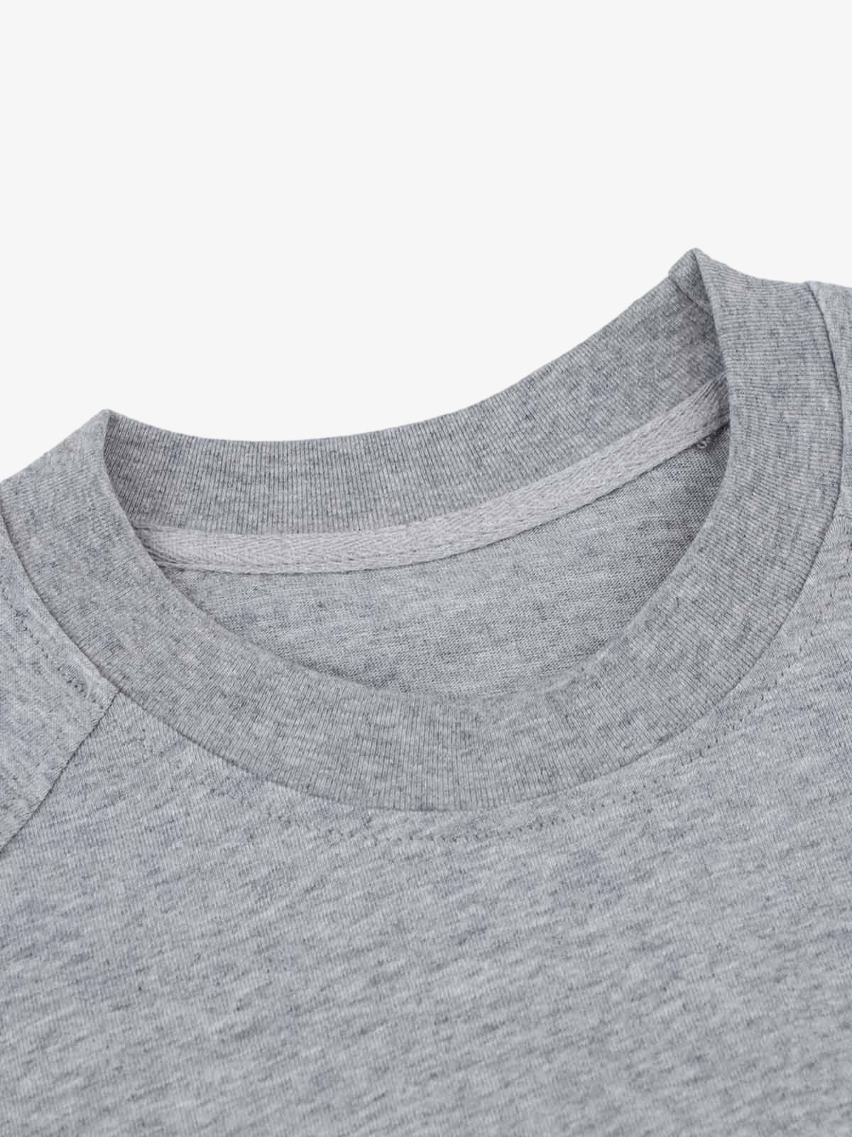 Retro Motorcycle Pleated Patch T-shirt