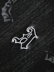 Distressed Embroidered Letter T-Shirt