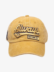Vintage Embroidered Denim Washed Baseball Cap