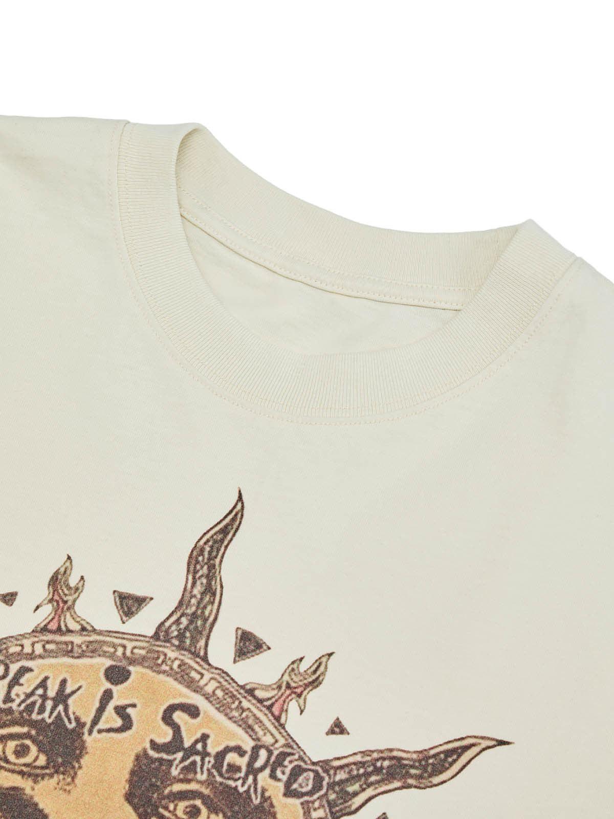 Ink-Splashed Sun God Worn T-Shirt
