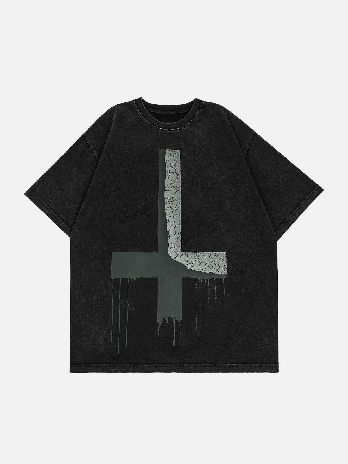 Inverted Cross Print Tee