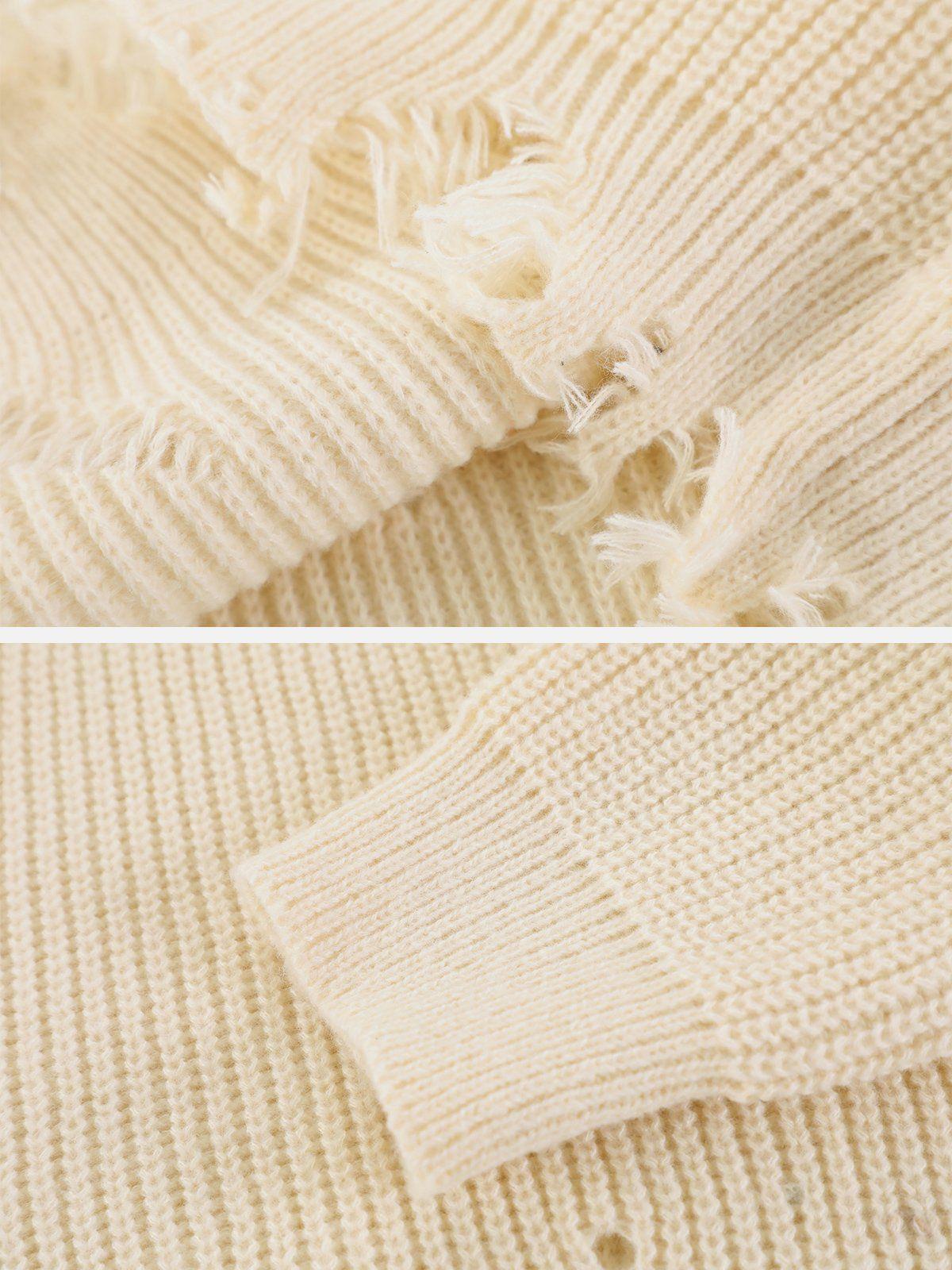 Irregular Patchwork Twist Sweater