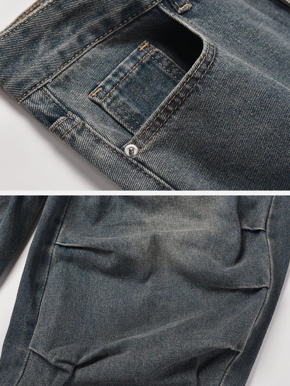 Irregular Wrinkle Jeans