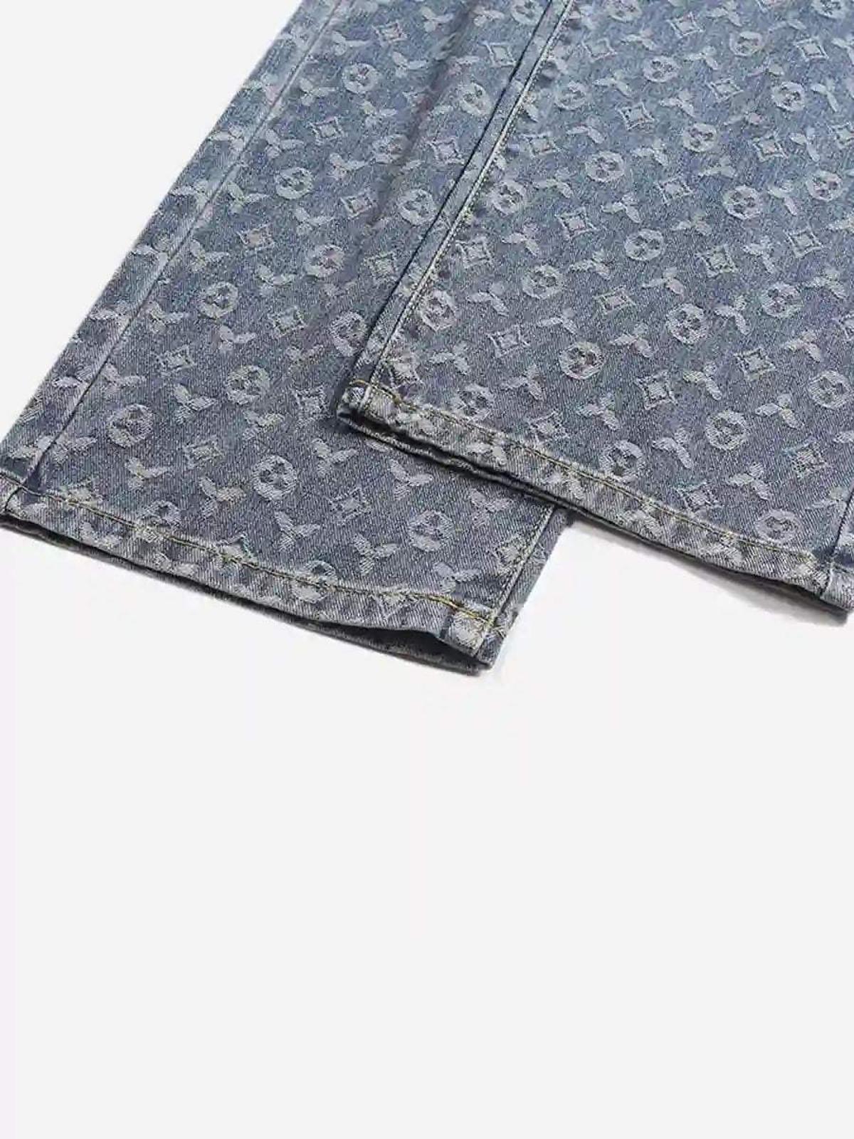 Jacquard Baggy Denim Jeans