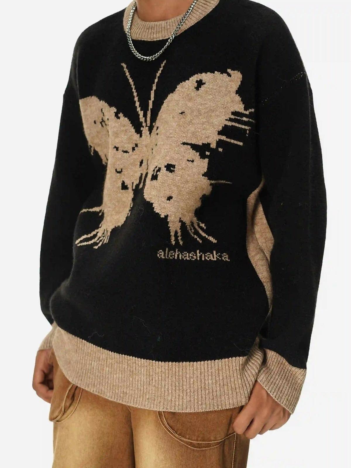 Jacquard Butterfly Sweater