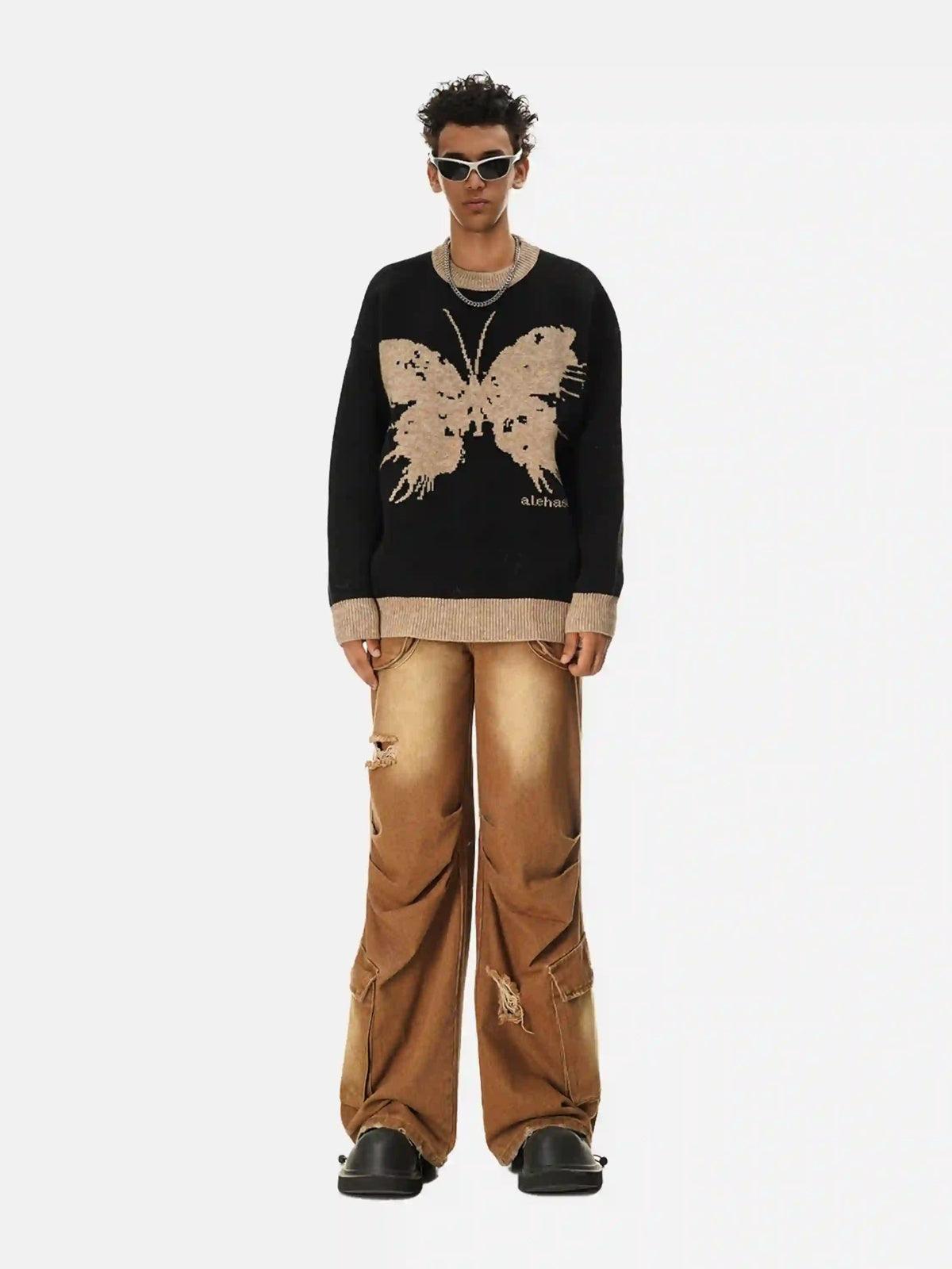 Jacquard Butterfly Sweater